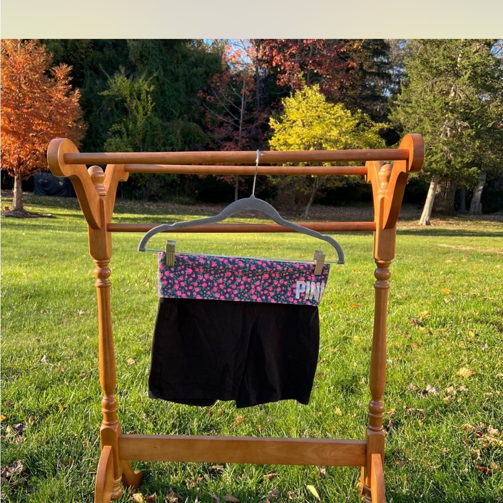PINK Victoria's Secret Black and Pink Athletic Shorts